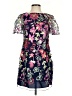 Jessica Howard 100% Polyester Floral Blue Cocktail Dress Size 4 (petite) - photo 1
