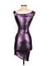 City Studio Metallic Purple Cocktail Dress Size XS - photo 2