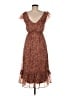 Indulge 100% Polyester Floral Multi Color Brown Casual Dress Size M - photo 2