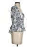 Express Blue 3/4 Sleeve Blouse Size S - photo 4