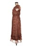 Indulge 100% Polyester Floral Multi Color Brown Casual Dress Size M - photo 5