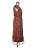 Indulge 100% Polyester Floral Multi Color Brown Casual Dress Size M - photo 4