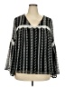 Curations 100% Polyester Black Long Sleeve Blouse Size 2X - photo 1