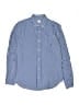 Crewcuts 100% Cotton Checkered-gingham Blue Long Sleeve Button-Down Shirt Size 14 - photo 1