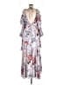 ASOS 100% Polyester Gray Casual Dress Size 14 - photo 2
