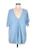 MICHAEL Michael Kors Blue Short Sleeve Blouse Size M - photo 1