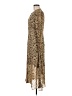 Set 100% Viscose Animal Print Tan Casual Dress Size 8 - photo 5