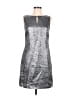 Harold's Metallic Silver Cocktail Dress Size 6 - photo 1