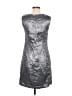 Harold's Metallic Silver Cocktail Dress Size 6 - photo 2