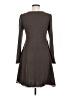 Hayden Solid Gray Casual Dress Size M - photo 2
