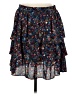 J.Crew 100% Polyester Floral Black Blue Casual Skirt Size 6 - photo 2