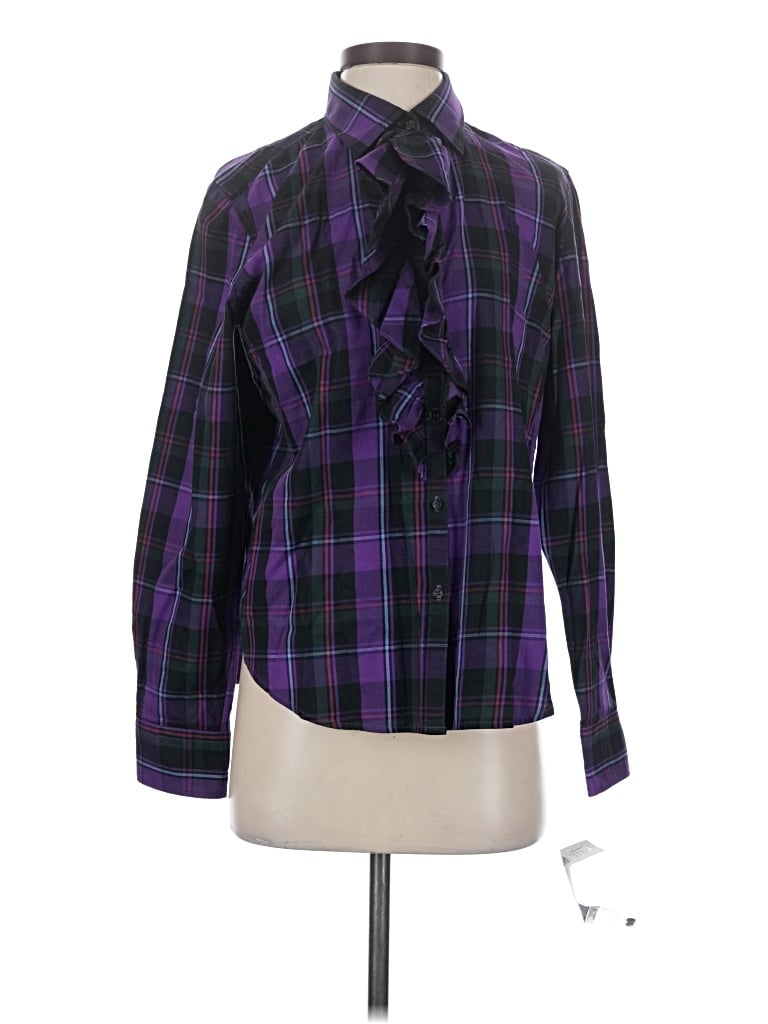 Polo Ralph Lauren Long Sleeve Blouse In Multi
