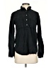 Lou & Grey 100% Lyocell Black Long Sleeve Button-Down Shirt Size XXS - photo 1