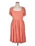 Torrid Hearts Orange Casual Dress Size 1X Plus (1) - photo 1