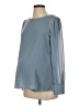 Seraphine 100% Polyester Blue Long Sleeve Blouse Size 2 Maternity - photo 1