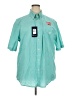 Chaps Teal Short Sleeve Button-Down Shirt Size XXL - photo 1