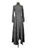 Halston 100% Polyester Animal Print Multi Color Gray Casual Dress Size 2 - photo 1