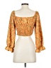 TJD Orange 3/4 Sleeve Blouse Size S - photo 2
