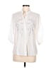 Unbranded 100% Polyester White 3/4 Sleeve Blouse Size M - photo 1