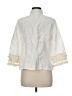 Chico's Ivory 3/4 Sleeve Button-Down Shirt Size Med (1) - photo 2