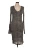 BCBGMAXAZRIA Metallic Gray Cocktail Dress Size L - photo 1