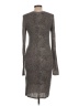 BCBGMAXAZRIA Metallic Gray Cocktail Dress Size L - photo 2