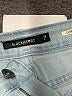 Black Heart Stripes Blue Denim Shorts Size 7 - photo 3