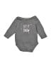 Hb 100% Cotton Gray Long Sleeve Onesie Size 3-6 mo - photo 1