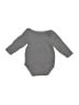 Hb 100% Cotton Gray Long Sleeve Onesie Size 3-6 mo - photo 2