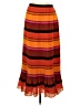 J.Crew 100% Polyester Stripes Orange Casual Skirt Size 00 - photo 1
