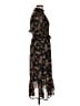 Missguided 100% Polyester Floral Black Casual Dress Size 6 - photo 4