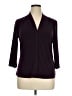 Calvin Klein Burgundy 3/4 Sleeve Blouse Size XL - photo 1