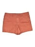 Eunina Solid Orange Denim Shorts Size L - photo 1