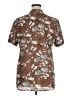 Timeson 100% Polyester Floral Brown Short Sleeve Blouse Size XL - photo 2