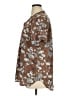 Timeson 100% Polyester Floral Brown Short Sleeve Blouse Size XL - photo 5