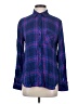 Rails 100% Rayon Plaid Blue Long Sleeve Button-Down Shirt Size XS - photo 1
