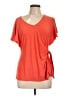 Coco Bianco Orange Short Sleeve Top Size L - photo 1