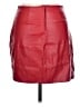 Windsor Red Faux Leather Skirt Size L - photo 2