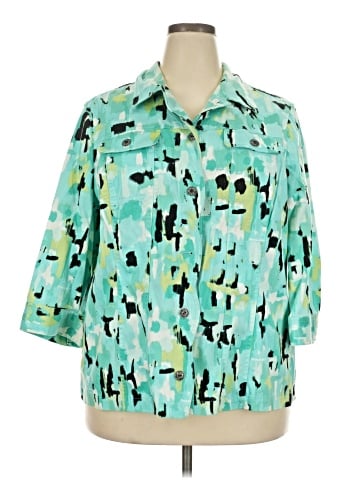 Cj Banks 3/4 Sleeve Button-Down Shirt (view 1)