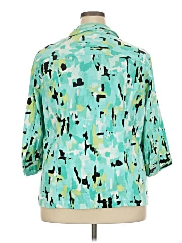Cj Banks 3/4 Sleeve Button-Down Shirt (view 2)