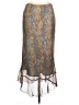 Sundance 100% Silk Paisley Silver Silk Skirt Size 12 (petite) - photo 1