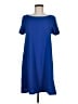 Verty 100% Polyester Solid Blue Casual Dress Size M - photo 1
