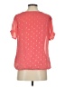Sara Michelle 100% Polyester Pink Short Sleeve Blouse Size S - photo 2