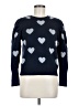 Sugarlips Hearts Blue Pullover Sweater Size M - photo 1