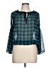 Candie's 100% Polyester Teal 3/4 Sleeve Blouse Size L - photo 1