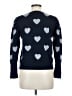 Sugarlips Hearts Blue Pullover Sweater Size M - photo 2