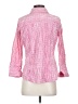 Coldwater Creek Checkered-gingham Pink 3/4 Sleeve Button-Down Shirt Size Sm 6/8 - photo 2