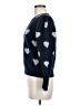 Sugarlips Hearts Blue Pullover Sweater Size M - photo 5