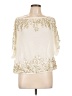 Cache 100% Polyester Ivory 3/4 Sleeve Blouse Size L - photo 1