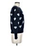 Sugarlips Hearts Blue Pullover Sweater Size M - photo 4